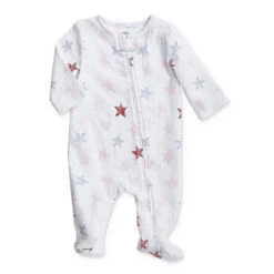 Aden + Anais Stripple Star Footie - Pink