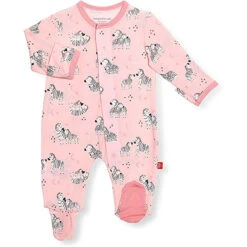 Magnificent Baby Magnetic Me Little One Pink Footie