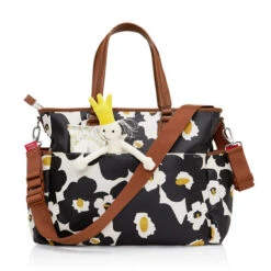 Babymel Bella Diaper Bag - Black Floral 8 Babymel Bella Diaper Bag - Black Floral -Travel Tots Outlet Store Bella Flora Black Back 53594.1530562267
