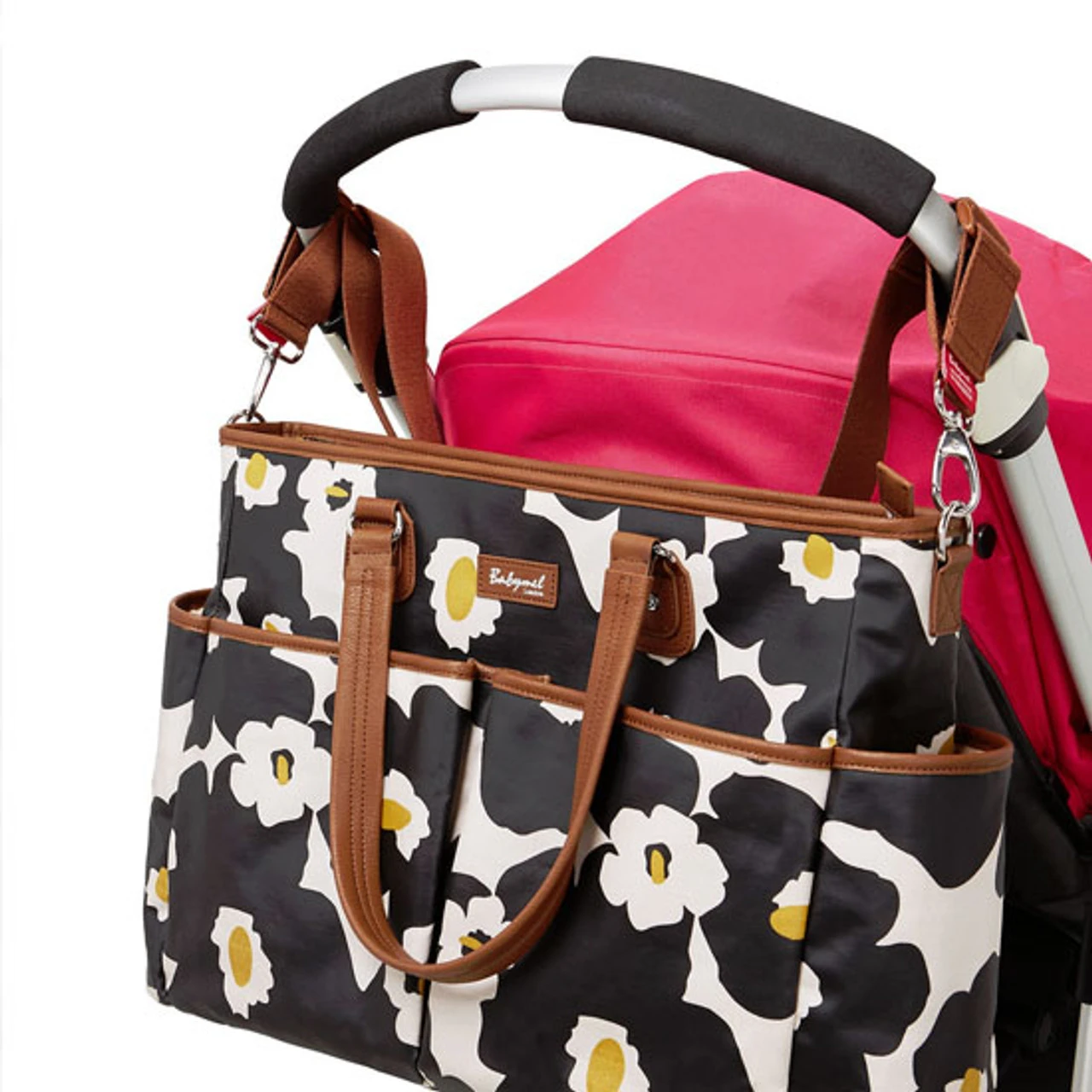 Babymel Bella Diaper Bag - Black Floral 5 Babymel Bella Diaper Bag - Black Floral - Image 5