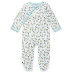 Skip Hop Boho Feather Side Snap Footie - Blue