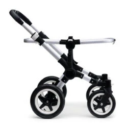 Bugaboo Donkey Mono Base With Faux Leather - Aluminum/Black -Travel Tots Outlet Store Donkey Alu Frame 82389.1530562456
