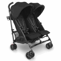 UPPAbaby G-Link Double Stroller & Accessories -Travel Tots Outlet Store GLINK23 JKE 3QRight wCupHolder 60497.1681326743