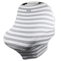 Itzy Ritzy Mom Boss 4-in-1 Nursing Cover - Heather Gray Stripe