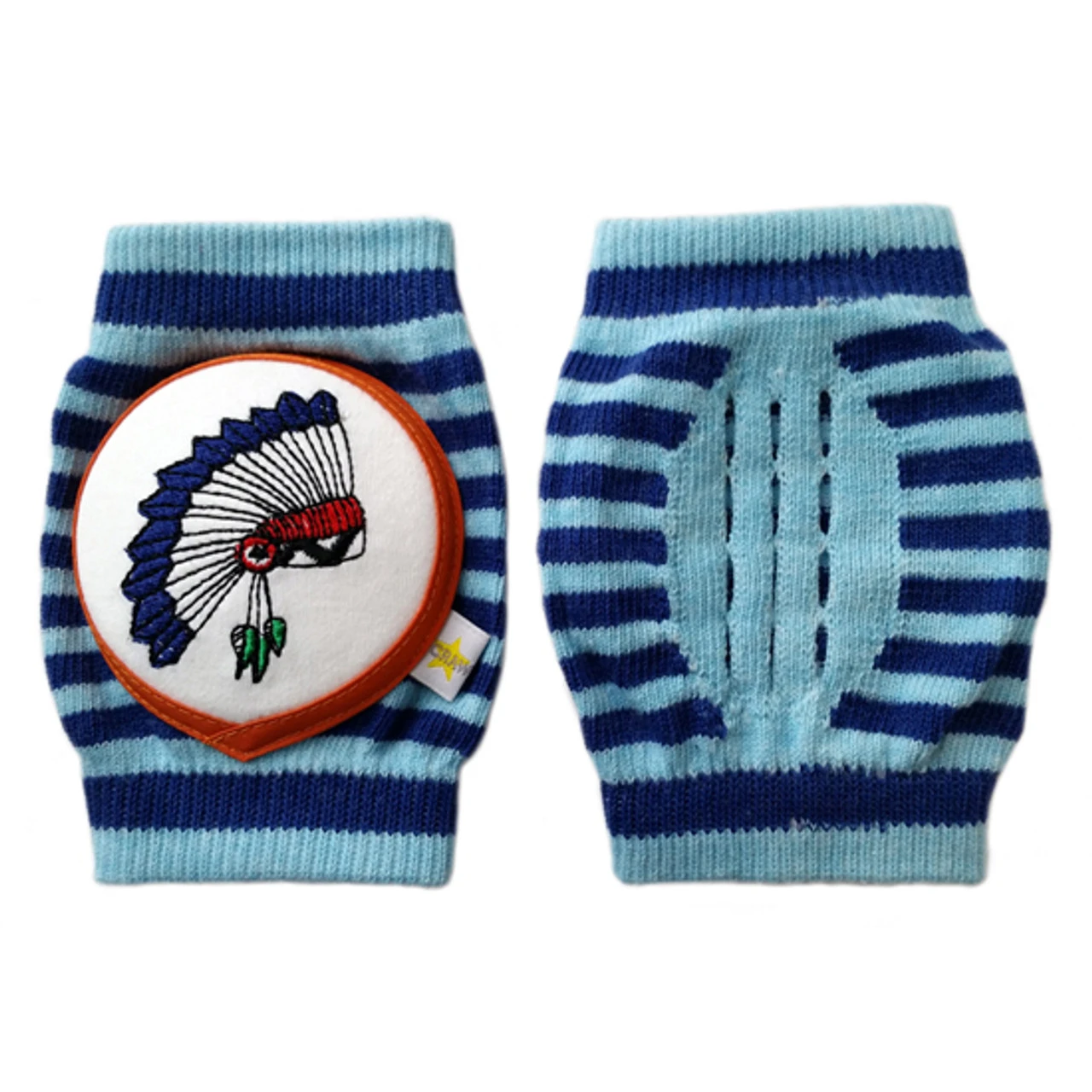 Crawlings Baby Knee Pad - Indigo Indian Chief 2 Crawlings Baby Knee Pad - Indigo Indian Chief - Image 2