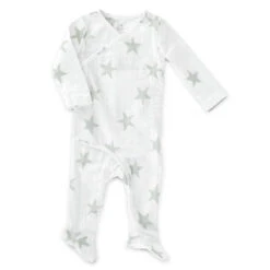 Aden + Anais Long Sleeve Kimono One-Piece - Silver Star