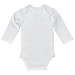 Under The Nile L/S Lap Shoulder Babybody - Off White