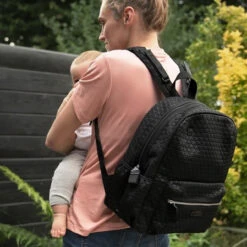 Babymel Luna Ultra Lite Scuba Diaper Backpack - Black 7 Babymel Luna Ultra Lite Scuba Diaper Backpack - Black -Travel Tots Outlet Store Luna Ultra Lite Scuba Black Lifestyle 74593.1537558342