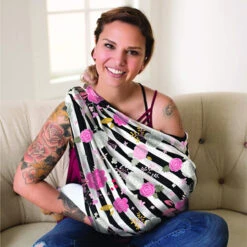 Itzy Ritzy Mom Boss 4-in-1 Nursing Cover - Floral Stripe 6 Itzy Ritzy Mom Boss 4-in-1 Nursing Cover - Floral Stripe -Travel Tots Outlet Store MOM BOSS FLORAL STRIPE 2 copy 51480.1573780066