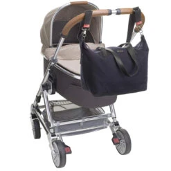Storksak Noa Luxe Diaper Bag - Midnight Blue -Travel Tots Outlet Store Noa Luxe Midnight Blue on Stroller 34341.1535575874