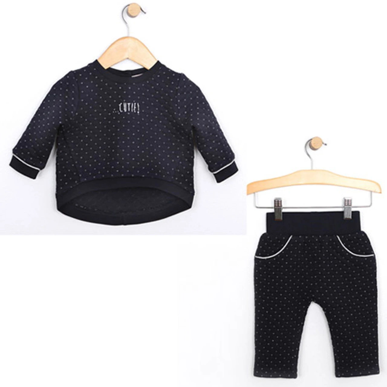 Robeez Quilted Pullover + Pants Set - Cutie 2 Robeez Quilted Pullover + Pants Set - Cutie - Image 2
