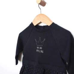 Robeez Quilted Dress And Diaper Cover - Navy