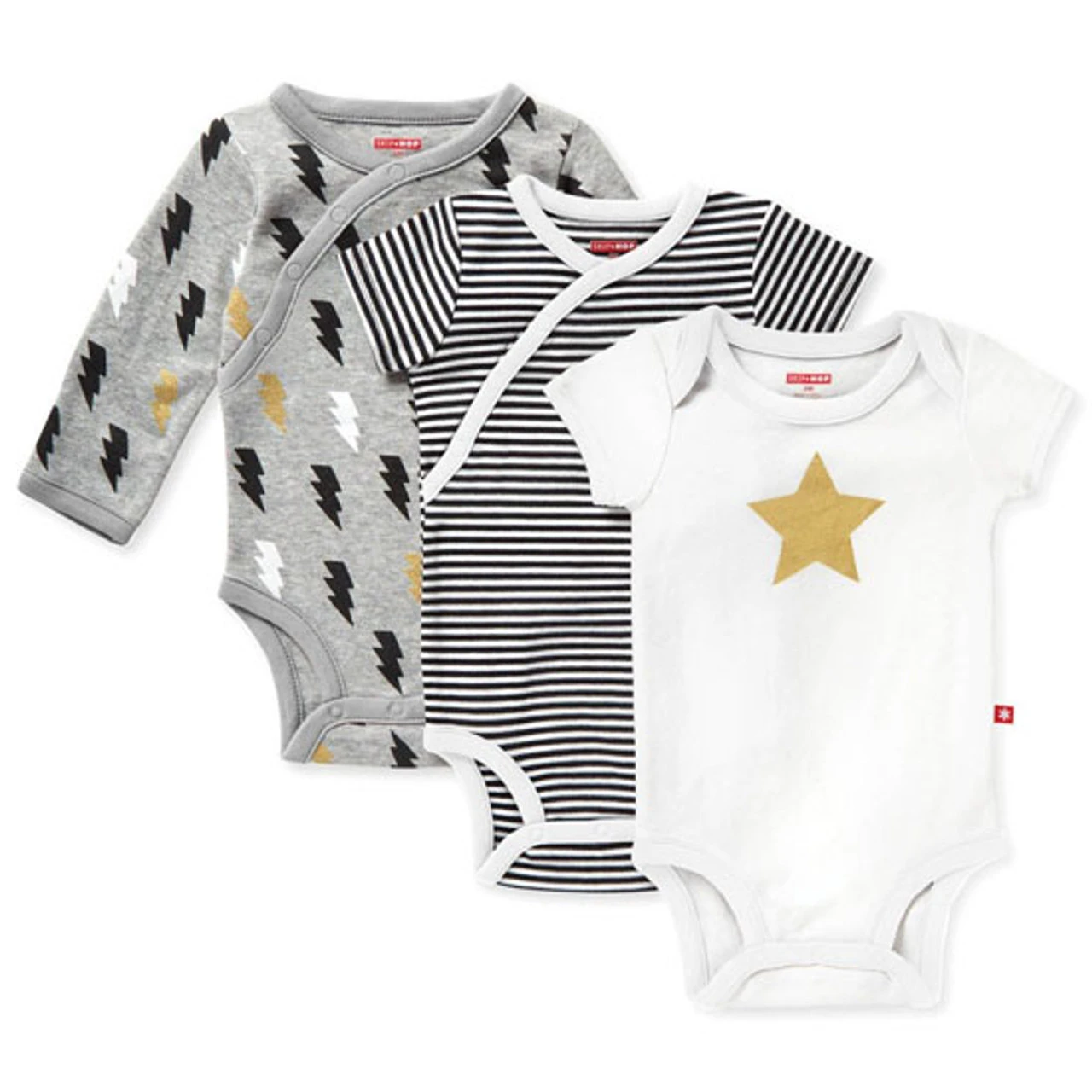 Skip Hop Star Struck 3 Piece Bodysuit Multipack - Grey 1 Skip Hop Star Struck 3 Piece Bodysuit Multipack - Grey