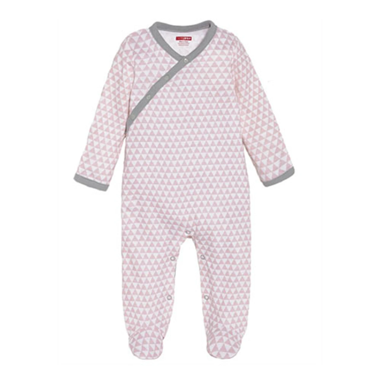 Skip Hop Petite Triangles Side Snap Footie - Pink 1 Skip Hop Petite Triangles Side Snap Footie - Pink