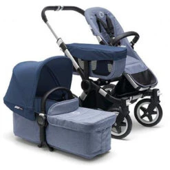 Bugaboo Donkey 2 Base Fabrics -Travel Tots Outlet Store complete donkey2 sky blue melange 550 copy 07152.1579724685.1280.1280 46907.1579724755
