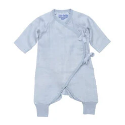 Under The Nile Muslin Side Tie Kimono - Ice Blue