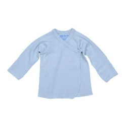 Under The Nile Long Sleeve Side Snap T-Shirt - Ice Blue