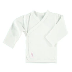 Pure Baby Preemie Long Sleeve Kimono Top - Pink Feather