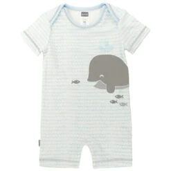 Kushies Boy's Romper - Light Blue