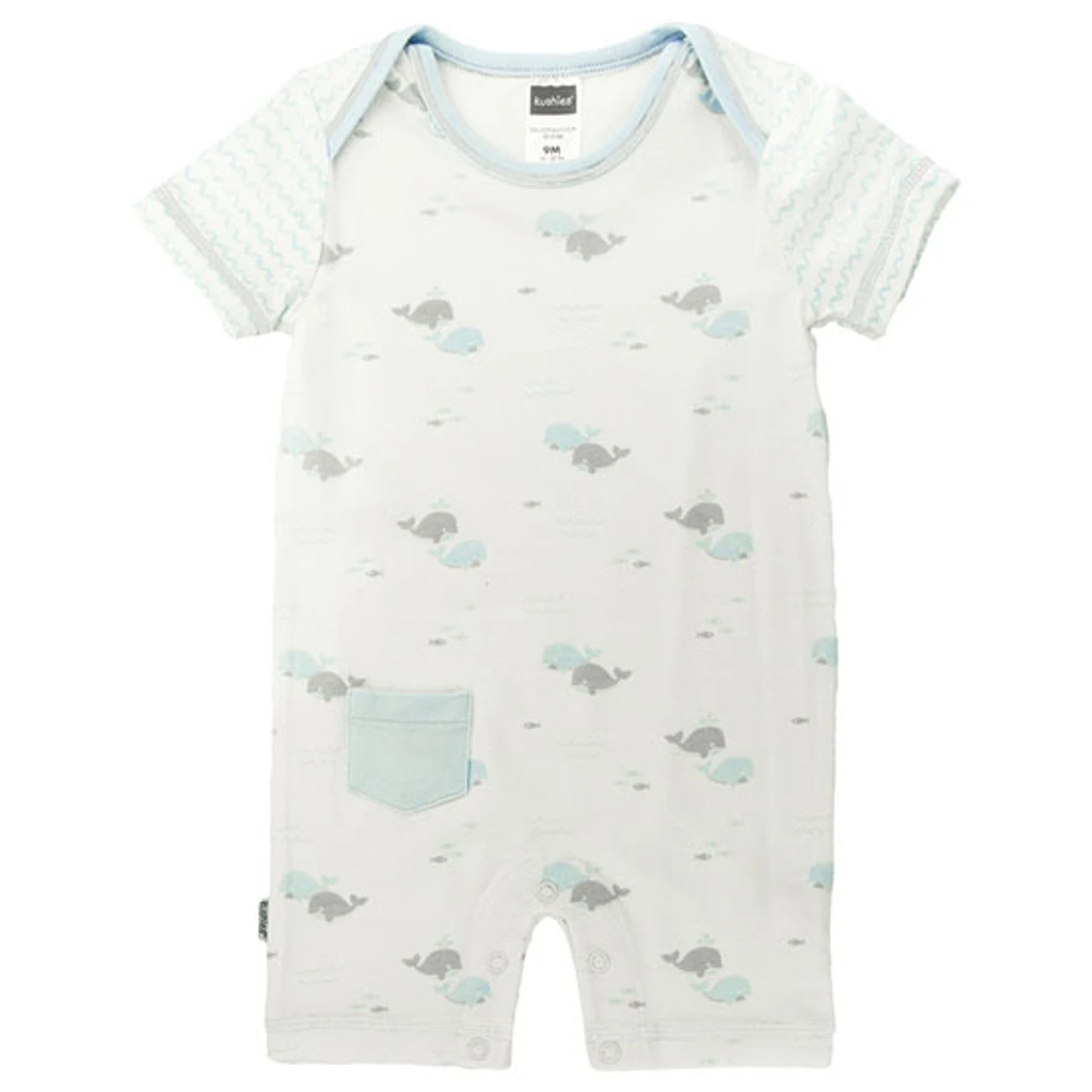 Kushies Boy's Romper - White 1 Kushies Boy's Romper - White